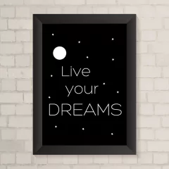 Quadro Casa Live Your Dreams - comprar online