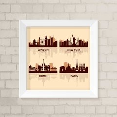 Quadro Casa Londres, Nova York, Roma e Paris