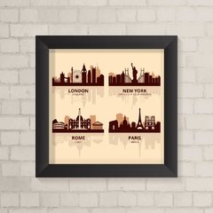 Quadro Casa Londres, Nova York, Roma e Paris - comprar online