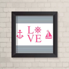 Quadro Infantil Náutico Menina - comprar online