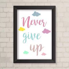Quadro Infantil Never Give Up - comprar online