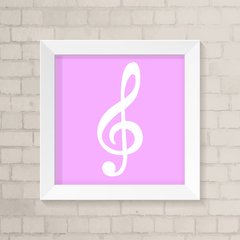 Quadro Infantil Nota Musical Menina