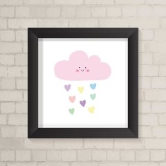 Quadro Infantil Nuvem e Corações - comprar online