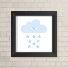 Quadro Infantil Nuvem e Estrelas - comprar online