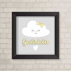 Quadro com Nome Nuvem Menina - comprar online