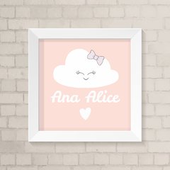 Quadro com Nome Nuvem Candy Color