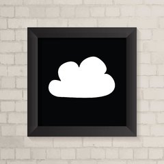 Quadro Infantil Nuvem Preto e Branco - comprar online
