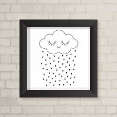 Quadro Infantil Nuvem Preto e Branco - comprar online
