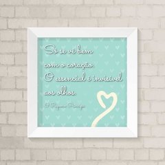 Quadro Infantil Frase Pequeno Príncipe