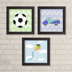 Kit de Quadros Bola, Carrinho e Pipa - comprar online