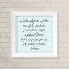 Quadro Infantil Oração Santo Anjo Menino