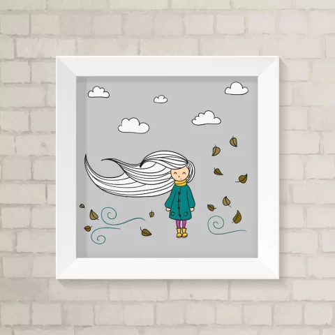 Quadro Infantil Outono