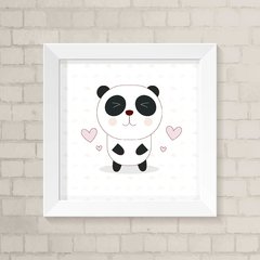 Quadro Infantil Panda e Coração