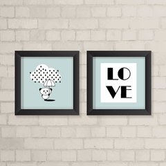 Kit de Quadros Panda Love - comprar online