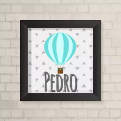 Quadro com Nome Balão Menino - comprar online