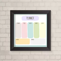 Quadro Planner Colorido - comprar online
