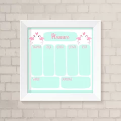 Quadro Planner Flamingos
