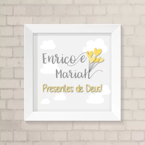 Quadro com Nomes de Irmãos