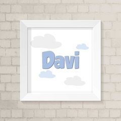 Quadro com Nome com Nuvens