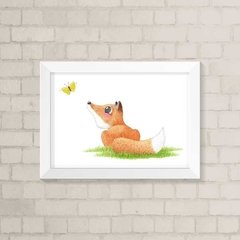 Quadro Infantil Esquilo Aquarela