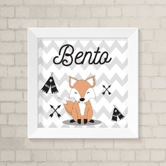 Quadro com Nome Raposinha Menino