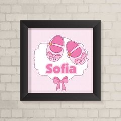 Quadro com Nome Sapatinho Menina - comprar online