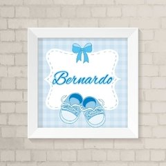 Quadro com Nome Sapatinho Menino