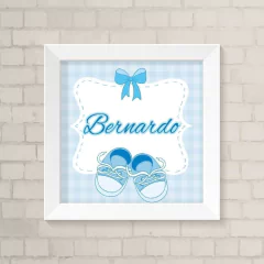 Quadro com Nome Sapatinho Menino