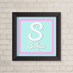 Quadro com Nome Azul e Rosa - comprar online