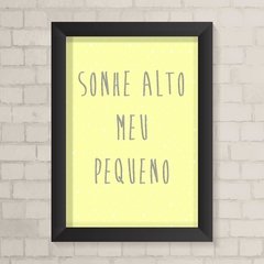 Quadro Infantil Sonhe Alto Amarelo - comprar online