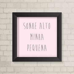Quadro Infantil Sonhe Alto Rosa - comprar online