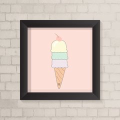 Quadro Infantil Sorvetinho Candy Color - comprar online