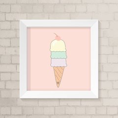 Quadro Infantil Sorvetinho Candy Color