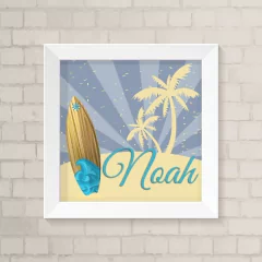 Quadro com Nome Surf