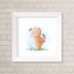Quadro Infantil Ursinho Aquarela