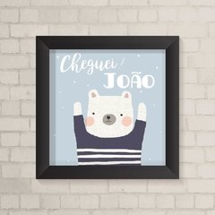 Quadro com Nome Urso Azul - comprar online
