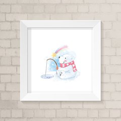 Quadro Infantil Urso Polar Aquarela