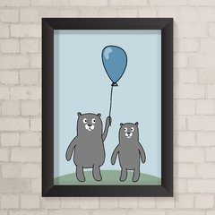 Quadro Infantil Ursinhos com Balão - comprar online