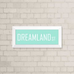 Quadro Infantil Dreamland Verde Água