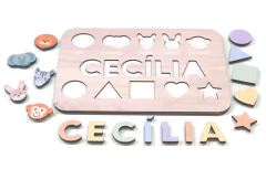 Tabuleiro de Encaixe Nome, Bichinhos e formas geométricas mod2 na internet