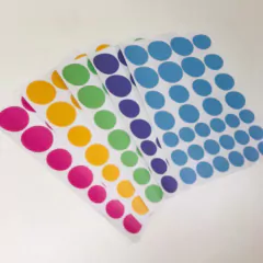 Adesivos Bolinhas Tons Coloridos Fortes Menina 3, 4 e 5cm - comprar online