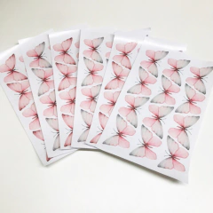 Adesivos Borboletas Aquarela Rosa e Cinza