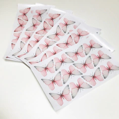 Adesivos Borboletas Aquarela Rosa e Cinza na internet