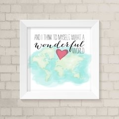 Quadro Casa Wonderful World