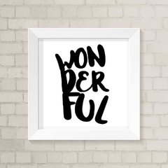 Quadro Infantil Wonderful Preto e Branco
