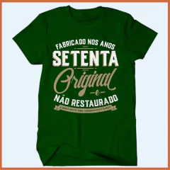 Camiseta Fabricado nos anos setenta - Original na internet