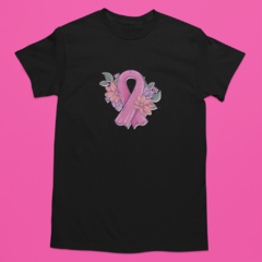 Camiseta Outubro Rosa - Florido - Camisetas Rápido Shop