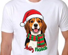 Camiseta Feliz Natal Dog Beagle - Camisetas Rápido Shop