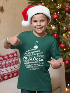 Camiseta Feliz Natal idiomas