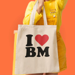 Kit personalizado I Love BM - camiseta, caneca, ecobag e boné - Camisetas Rápido Shop